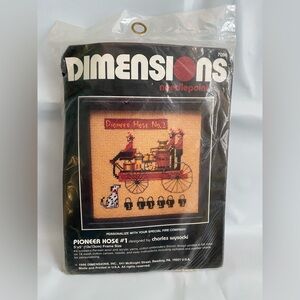 Vintage Pioneer Hose #1 Dimensions Needlepoint kit #7096 New in Package 1986
